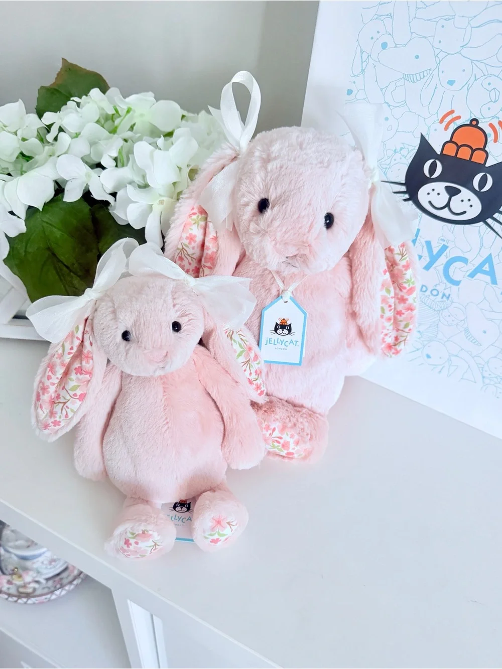 Jellycat Blossom Blush Bunny Cherry Bundle Set! BNWT! Fast shipping